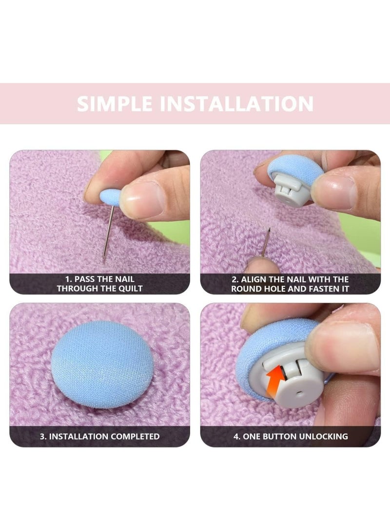 Heavy-Duty Double-Sided Plastic Fasteners to Fix Duvets Inside Covers, Secure Pillows and Curtains, Prevent Slippage, Practical Home and Bedroom Accessory-12 Duvet Clips Set - Image 5